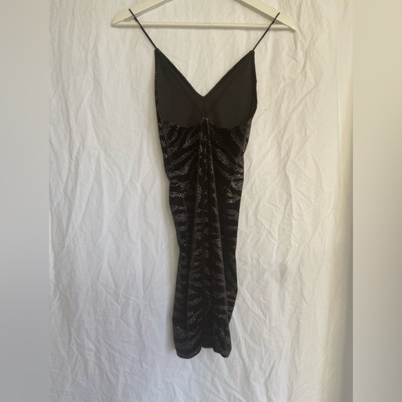 H&M black sequin zebra print dress Size Small - Picture 7 of 7